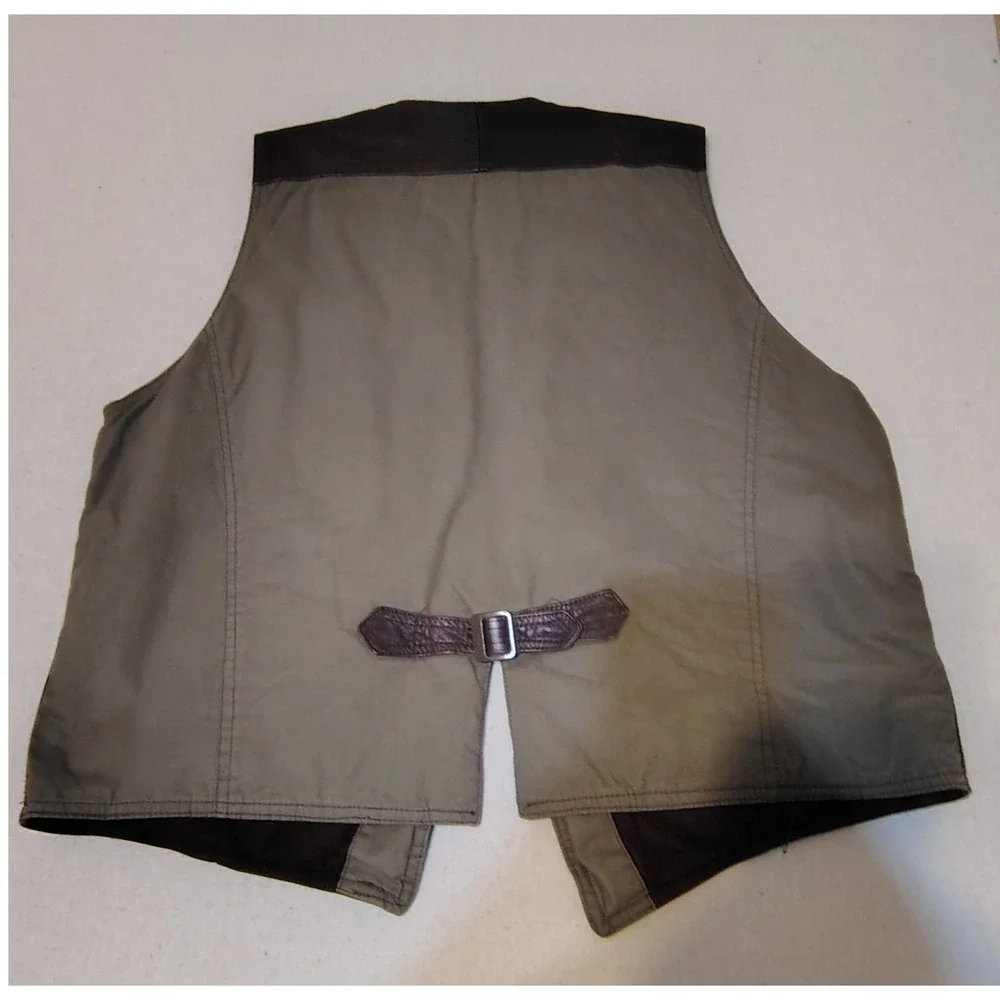 Gordon Ferguson Leather Vest Brown Lined Buckle Back Mens‎ Size Large